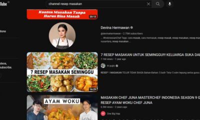 Daftar Channel Resep Masak di Youtube