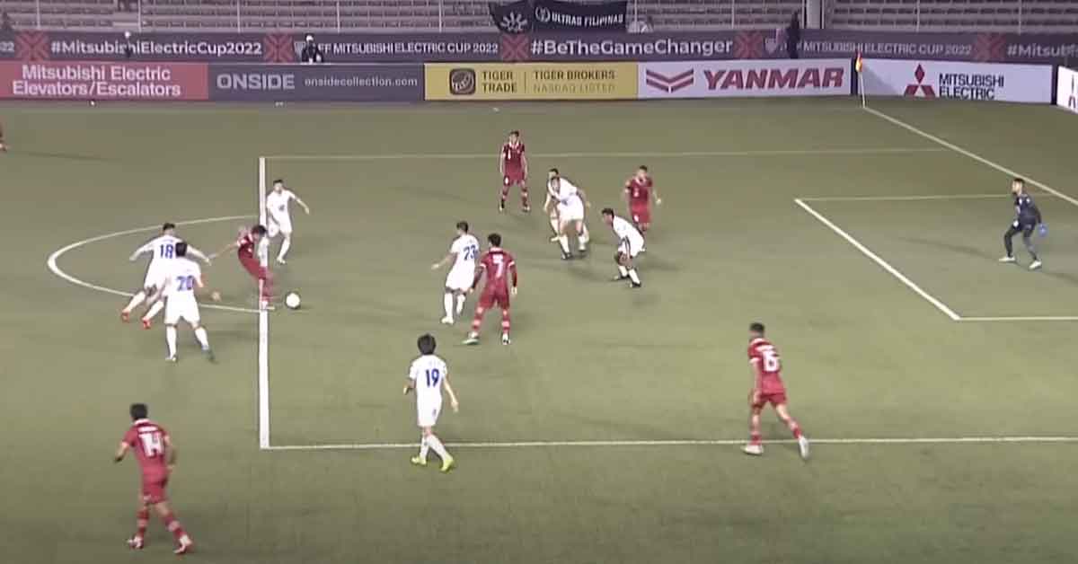 Pemain Timnas, Marselino Ferdinan mencetak gol kemenangan kedua Indonesia ke gawang Filipina pada menit ke-43, pertandingan grup A Piala AFF 2022