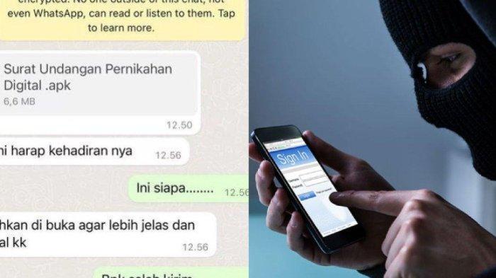 Ilustrasi Aksi Penipuan Menggunakan apk undangan pernikahan [tribunnews]