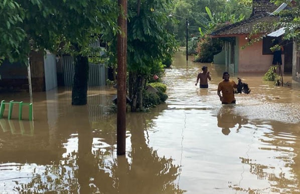 Ilustrasi banjir di Solo [solopos]