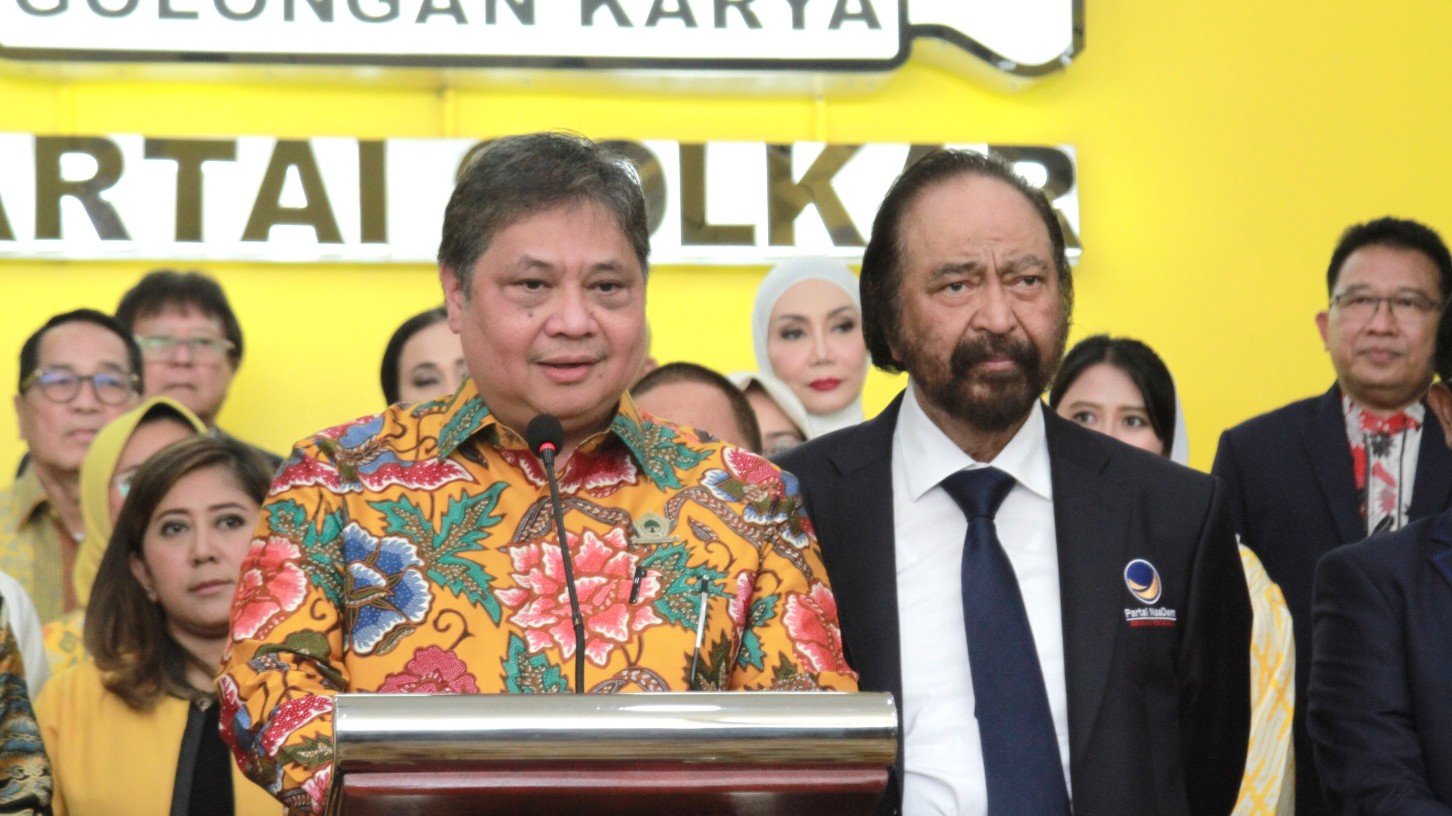 Pertemuan Ketua Umum Partai Golkar Airlangga Hartarto dengan Ketua Umum Partai Nasdem Surya Paloh [sinpo.id]