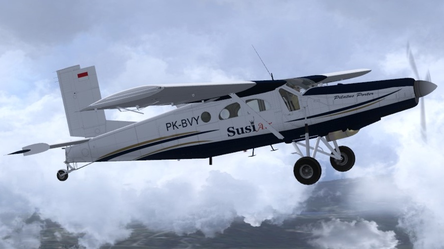 Ilustrasi pesawat susi air (kumparan)