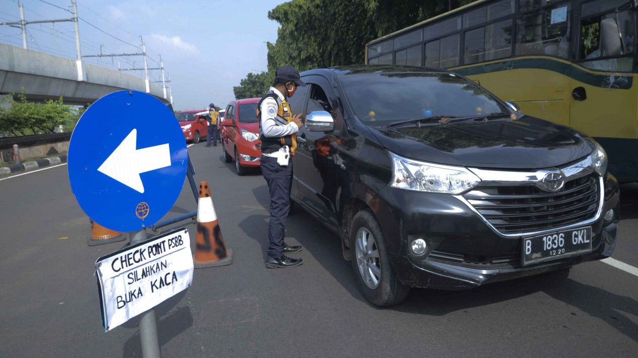 Ilustrasi check point kendaraan [viva]