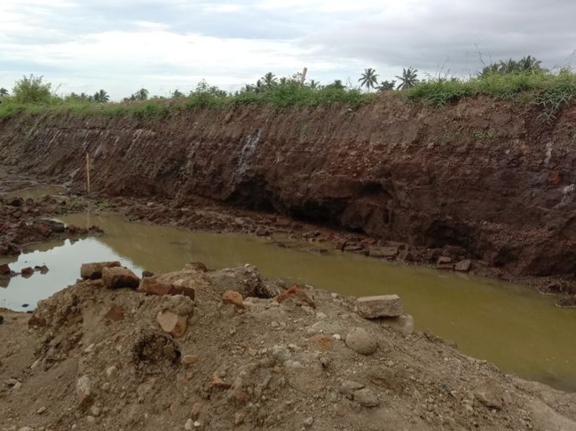 Lokasi penemuan artefak batu bata kuno di Banyuwangi [kompas]