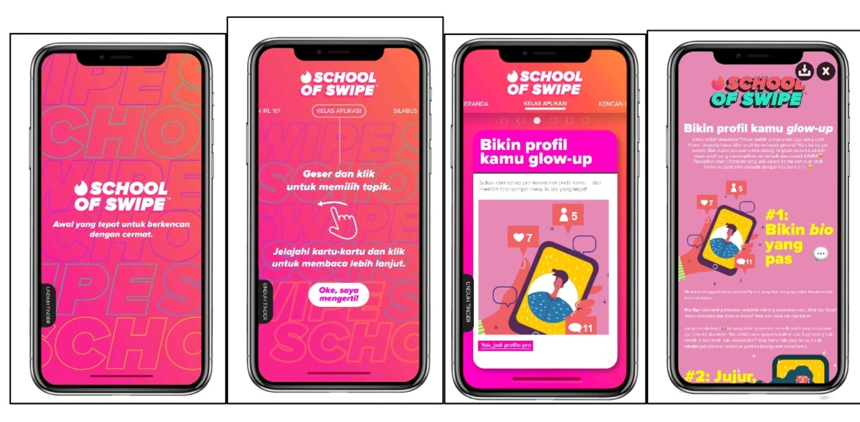 Aplikasi Tinder luncurkan School of Swipe