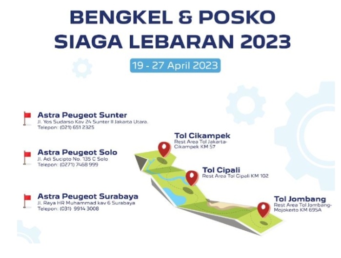 Astra Peugeot sediakan program Bengkel dan Pos Siaga selama mudik Lebaran 2023 [otoplasa]