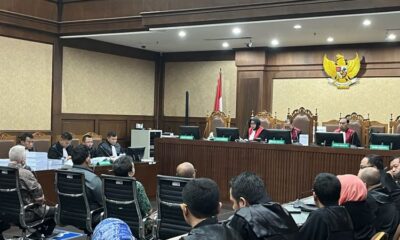 Sidang tuntutan kasus dugaan korupsi proyek pengadaan satelit slot orbit 123 derajat Bujur Timur (BT) kontrak sewa dengan satelit Artemis Avanti di Kemenhan RI tahun 2015 di ruang Prof M Hatta Ali, Pengadilan Tindak Pidana Korupsi (Tipikor) pada Pengadilan Negeri (PN) Jakarta Pusat, Jumat (7/7/2023) [kompas]