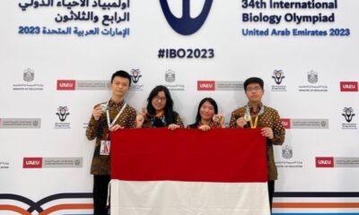 4 Pelajar RI Raih Medali di Olimpiade Biologi Internasional [kompas]
