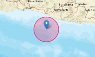 Pusat Gempa yang terjadi di Bantul, Yogyakarta pada Jumat malam (30/6/2023) [tribunnews]