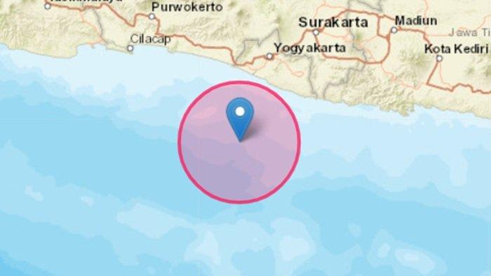 Pusat Gempa yang terjadi di Bantul, Yogyakarta pada Jumat malam (30/6/2023) [tribunnews]