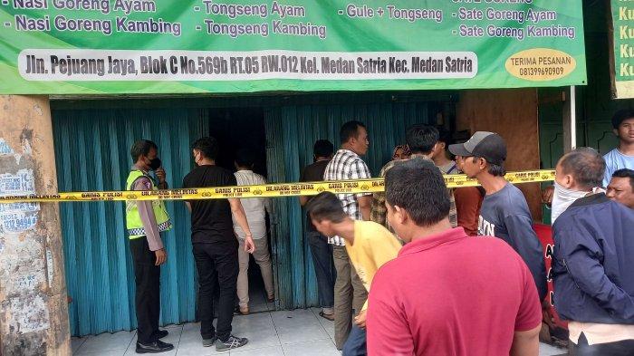 Lokasi tewasnya pedagang sate di Bekasi [tribunnews]