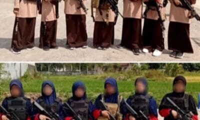 Foto santriwati Magetan yang membawa airsoft gun [9gag]