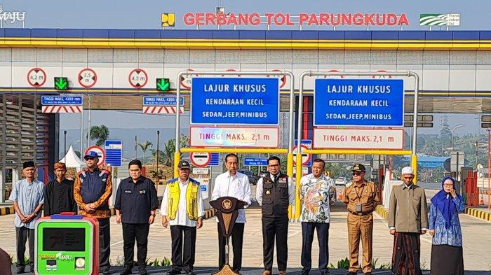 Presiden Jokowi meresmikan Tol Bocimi ruas jalan Cigombong - Parungkuda, Jumat (04/08/2023) [tribunnews]