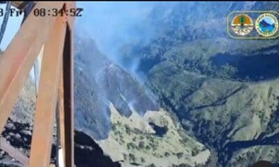 Tangkap layar rekaman CCTV terjadinya kebakaran hutan dan lahan yang ada di Gunung Rinjani, Jumat (4/8/2023) [tribunnews]