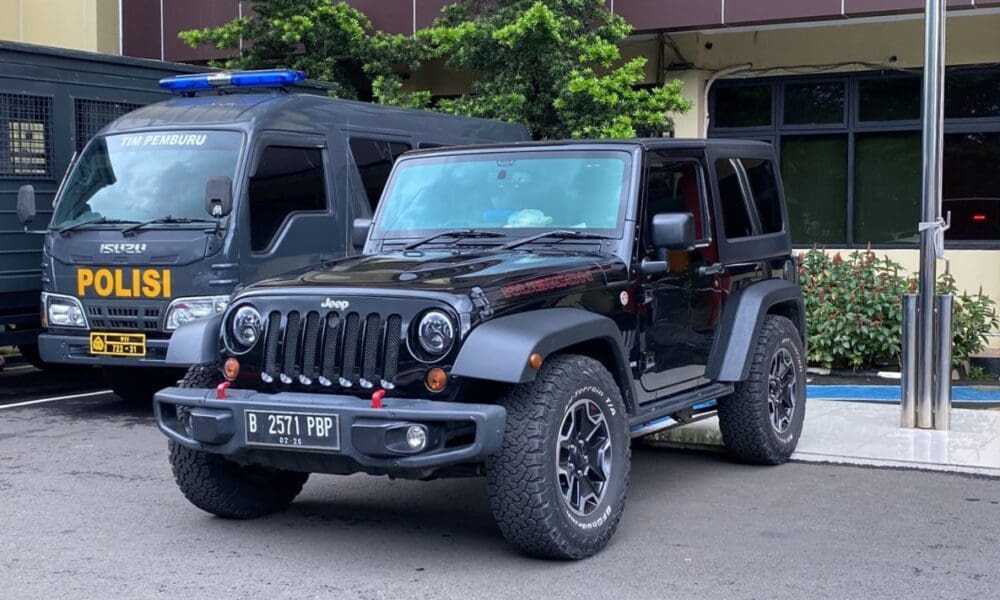 Mobil Jeep Rubicon yang dipakai oleh tersangka Dandy saat menganiaya David Ozora [viva]