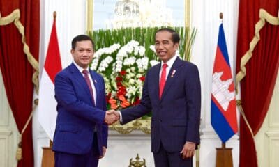 Presiden Joko Widodo mengadakan pertemuan bilateral bersama Perdana Menteri (PM) Kamboja yang bernama Hun Manet, di Istana Merdeka, Jakarta [fakta]