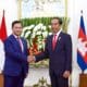 Presiden Joko Widodo mengadakan pertemuan bilateral bersama Perdana Menteri (PM) Kamboja yang bernama Hun Manet, di Istana Merdeka, Jakarta [fakta]