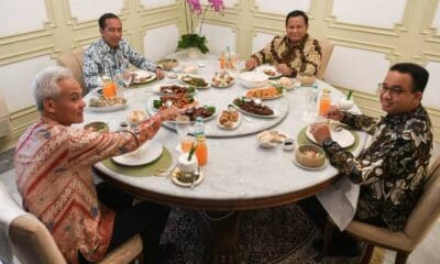 Momen Presiden Jokowi ajak makan siang bareng 3 capres di Istana [gatra]