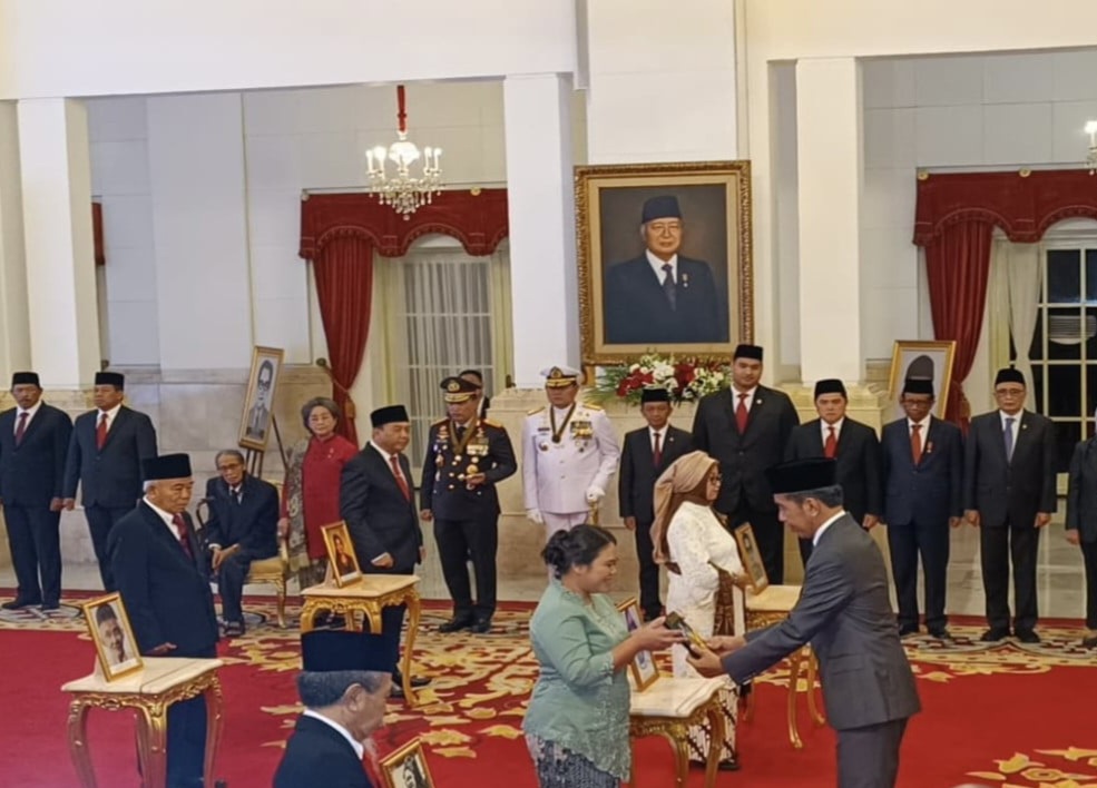 Presiden Jokowi berikan 6 tokoh gelar pahlawan [viva]
