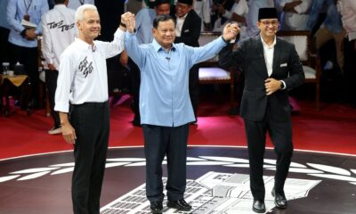 Debat capres pertama 2024, Ganjar Pranowo, Prabowo Subianto, dan Anies Baswedan [jpnn]