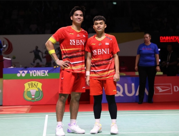 Ganda putra Indonesia, Leo Rolly Carnando/Daniel Marthin (Leo/Daniel) berhasil raih juara di ajang Indonesia Masters 2024 [pbsi]