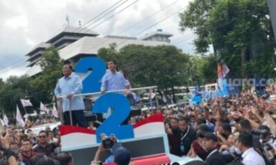 Prabowo Subianto dan Gibran Rakabuming Raka gelar kampanye di Semarang, Minggu (28/1/2023) [suara]