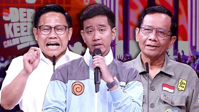 Rangkuman debat keempat Pilpres 2024, Muhaimin Iskandar (Cak Imin), Gibran Rakabuming Raka, Mahfud MD [detik]