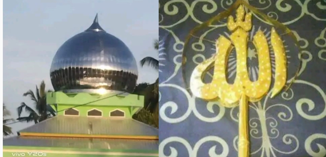 Kepala kubah Masjid Al-Huda berlafaz Allah di Kabupaten Buru, Maluku, hilang dicuri maling [literasiaktual]