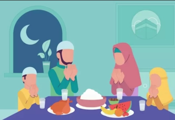 Ilustrasi makan sahur saat Ramadhan [kilat]
