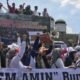 Demo pendukung hak angket Pemilu 2024 di depan gedung DPR [nusantaratv]