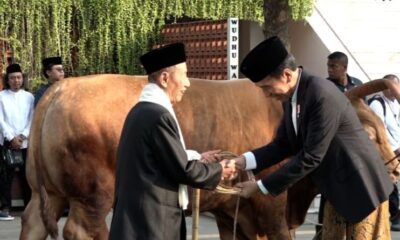 Presiden Jokowi sholat Idul Adha di Semarang dan berkurban sapi seberat 1,25 Ton [antara]
