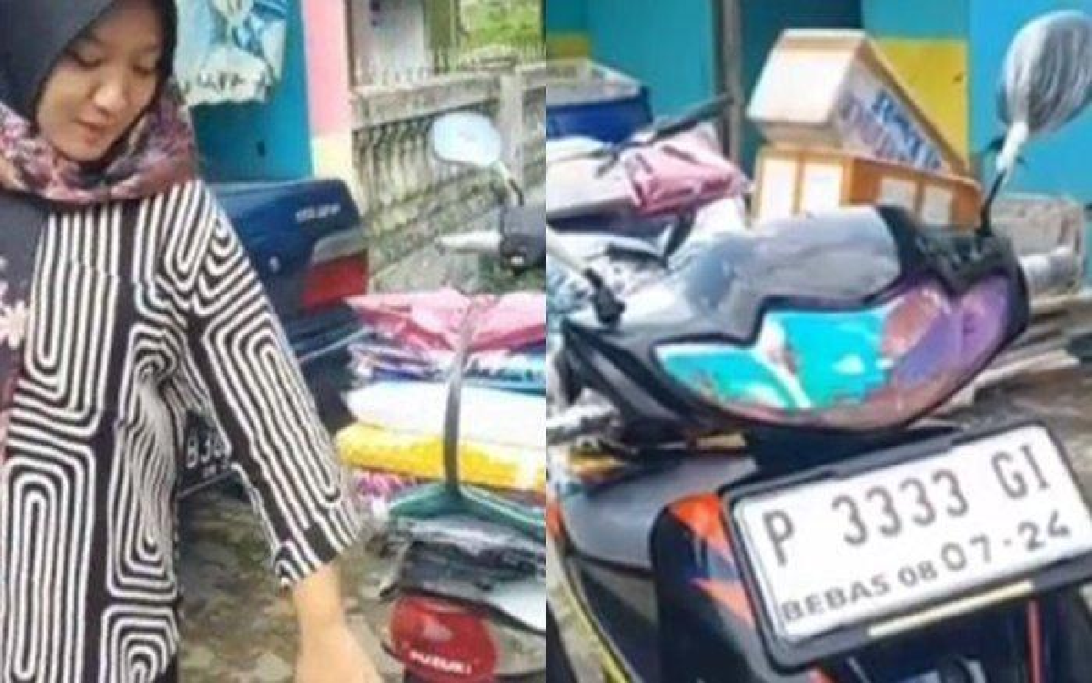 Pegi Setiawan mendapat hadiah motor dari Tiara Rahma Pertiwi, wanita yang berasal dari Tasikmalaya yang berjuluk "Ratu Durian" [semaraknews]