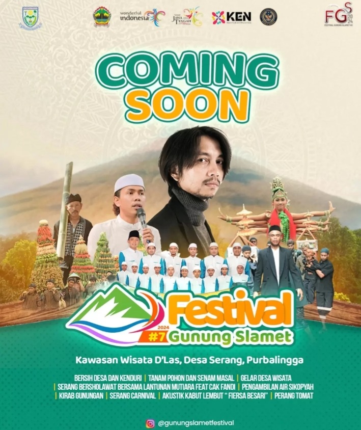 Festival Gunung Slamet (FGS) tahun 2024 akan diselenggarakan hari Jumat (12/7/2024) sampai Minggu (14//7/2024) [akurat]