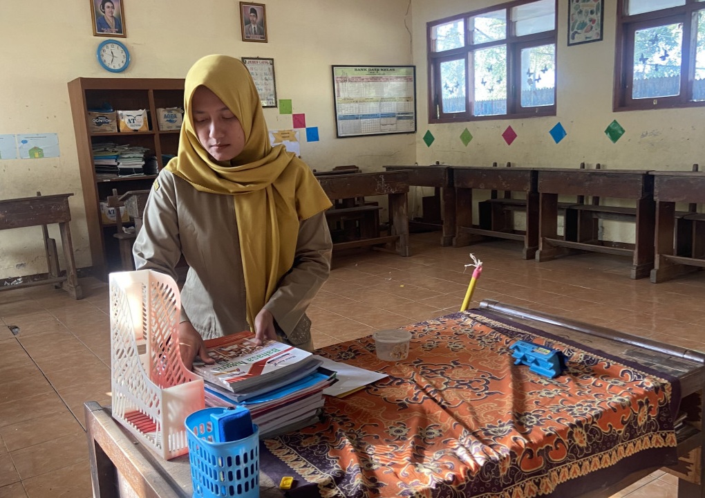 SDN Setono yang berlokasi di Desa Setono, Kecamatan Jenangan, Kabupaten Ponorogo, Jawa Timur tak memperoleh siswa baru sebab kalah bersaing dengan sekolah swasta [jatimnow]