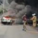 Kebakaran minibus di jl yos sudarso jakarta utara diduga akibat korsleting listrik [tvonenews]