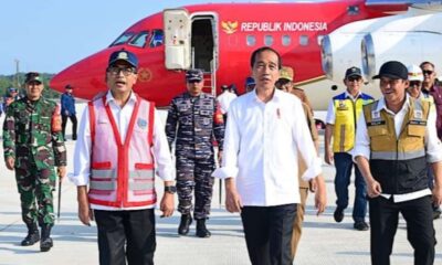Presiden Jokowi perdana mendarat di bandara IKN [viva]