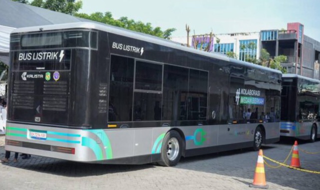 Bus listrik di Medan [indexsumut]