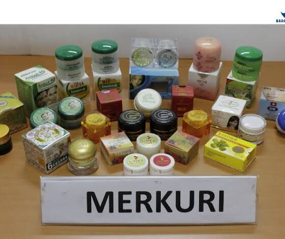 Ilustrasi kosmetik mengandung merkuri [unair]