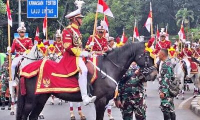 Latihan pasukan berkuda untuk sambut kedatangan Presiden Turkiye Erdogan di Istana Bogor [banuaterkini]