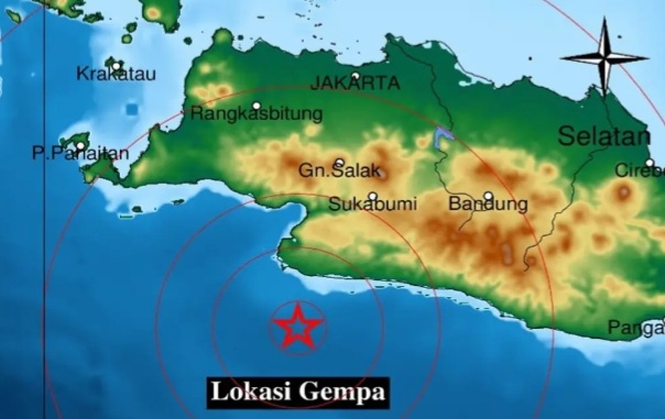 Gempa di Sukabumi, Jawa Barat dengan Magnitudo 4,2 [sukabumiupdate]