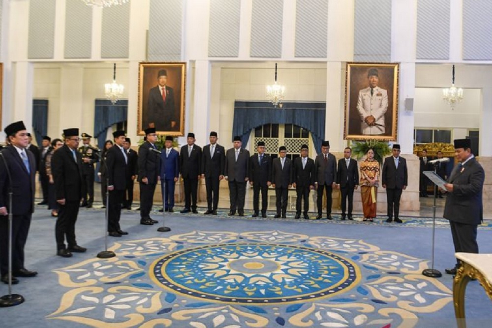 Presiden Prabowo Subianto adakan reshuffle lagi. Momen pelantikan menteri dan wakil menteri baru [harianjogja]