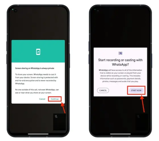 Ilustrasi fitur share screen di whatsapp [dbklik]