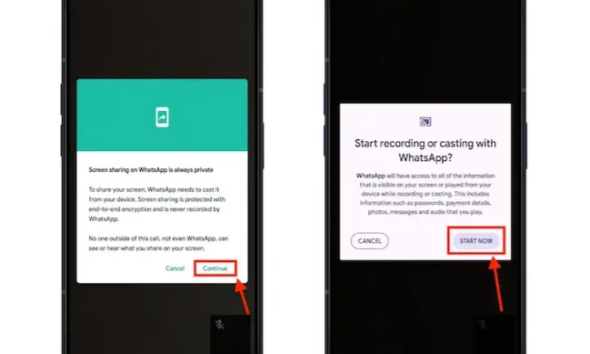 Ilustrasi fitur share screen di whatsapp [dbklik]