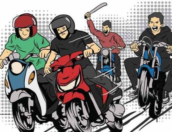 Ilustrasi geng motor [rubrik]