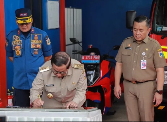 Pos Pemadam Kebakaran Kebayoran Lama diresmikan Gubernur DKI Jakarta Pramono Anung [gemapos]