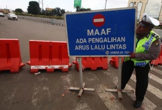 Ilustrasi pengalihan arus lalu lintas [posnews]