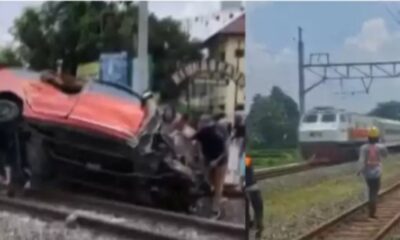 Kereta Api tabrak mobil dan sepeda motor di Sleman [viva]