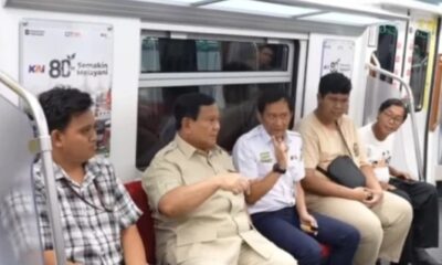 Prabowo coba KRL dari Manggarai ke Stasiun Tanah Abang [mpnindonesia]