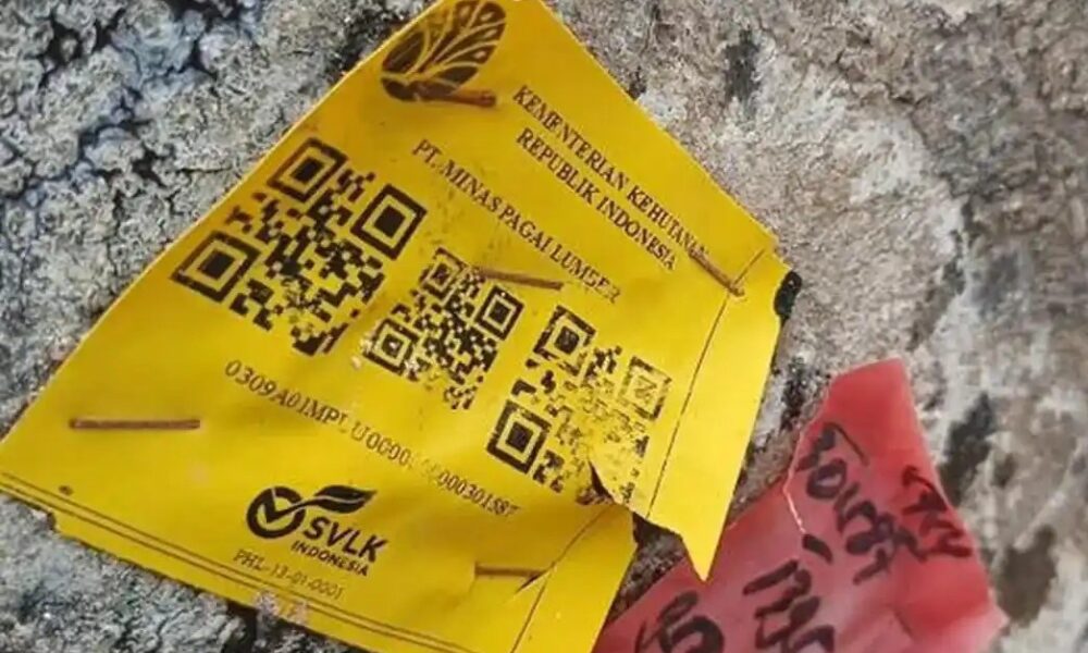 Kayu gelondongan berstiker kemenhut [kilatstorage]