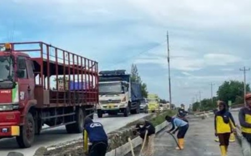 Perbaikan jalan Semarang-Demak [instagram]